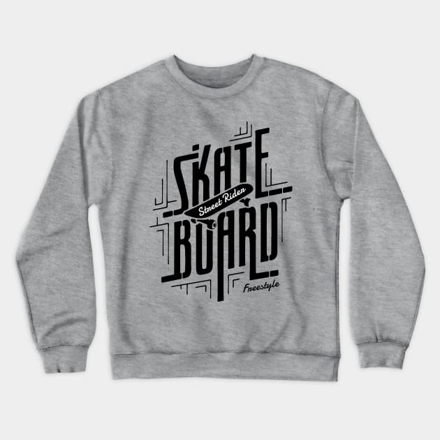 Skate Board freestyle Crewneck Sweatshirt by timegraf